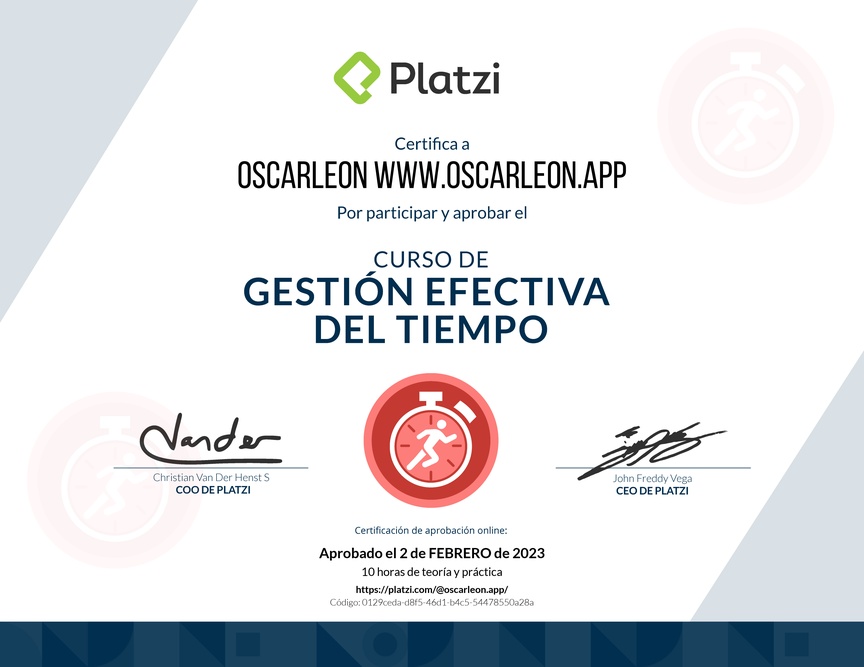 Curso de Gestión Efectiva del Tiempo